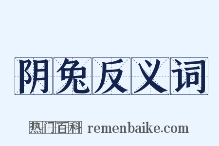 阴兔反义词是什么意思的图片